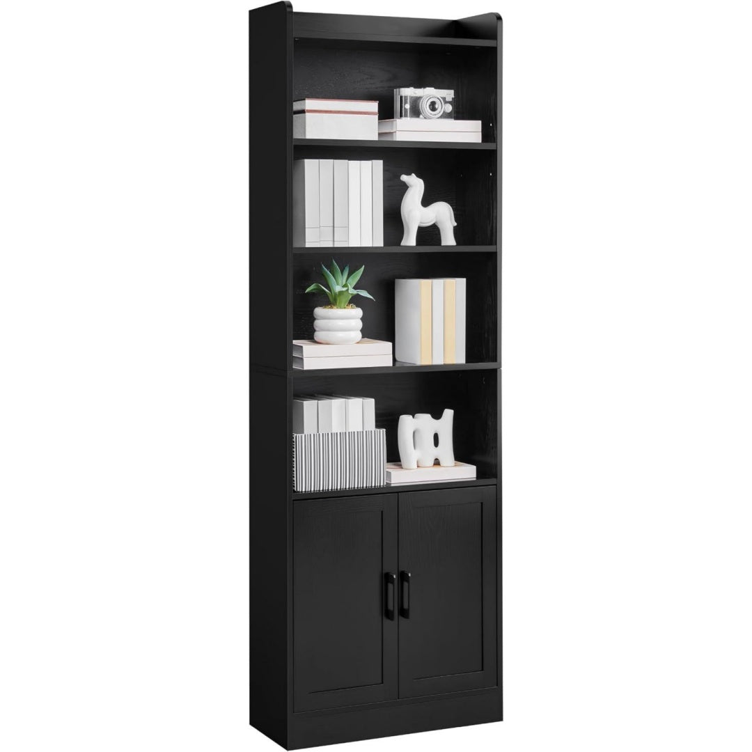librerie nero con ripiani
