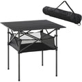 tavoli da picnic nero alluminio pieghevole impermeabile