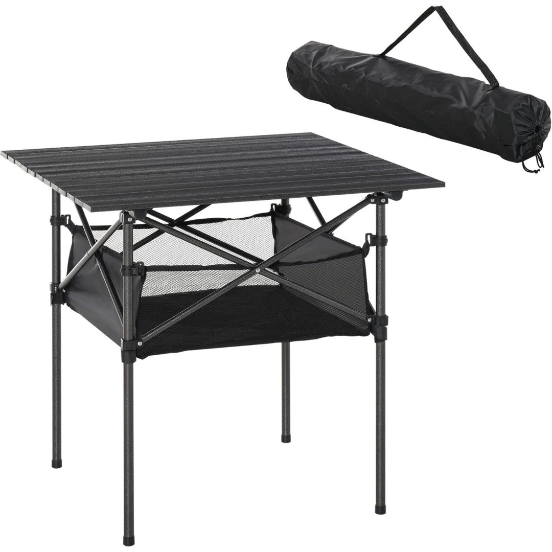 tavoli da picnic nero alluminio pieghevole impermeabile