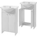set arredo bagno bianco ceramica con lavabo